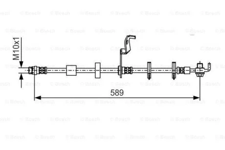 Шланг гальмівний BOSCH 1 987 481 102