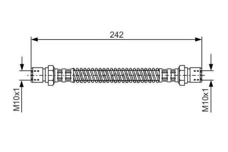 Шланг гальм. задн. лів. DAEWOO REZZO BOSCH 1 987 481 316