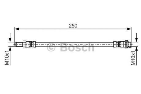 FORD шланг гальм. задн. Transit 06- BOSCH 1 987 481 489