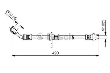 Шланг гальм. задн. прав. HONDA ACCORD 08- BOSCH 1 987 481 521