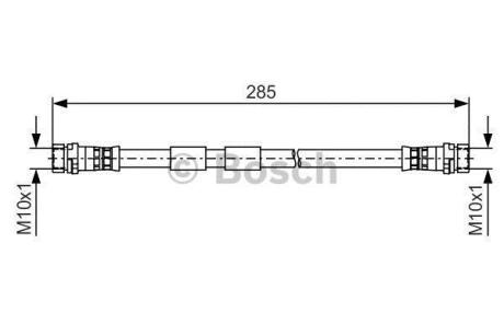 Гальмівний шланг 285mm FORD Fiesta \'\'R "08>> BOSCH 1 987 481 522
