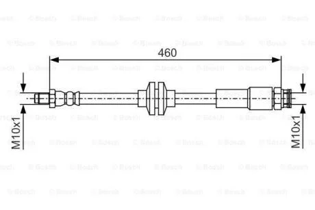 Шланг гальм. передн. ALFA ROMEO MITO -18 BOSCH 1 987 481 543