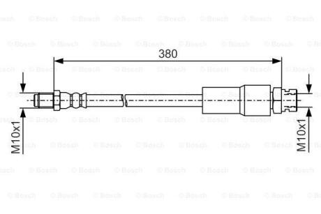 Гальмівний шланг CHEVROLET/OPEL/SAAB Malibu/Insignia/9-5 \'\'R \'\'08>> BOSCH 1 987 481 547