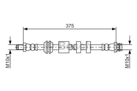 Шланг гальмівний передн VOLVO S80,S60,V70,V60,XC70 10- BOSCH 1 987 481 563