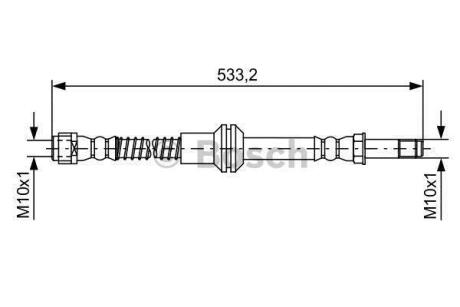 Гальмівний шланг передн. W212, C218 BOSCH 1 987 481 609