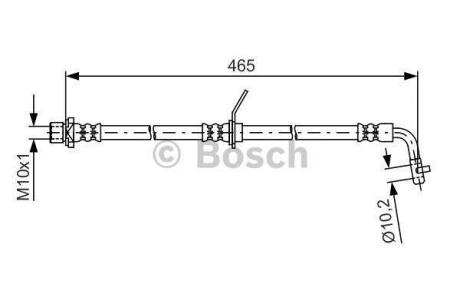 Шланг гальм. задн. лів. TOYOTA AVENSIS -03 BOSCH 1 987 481 613