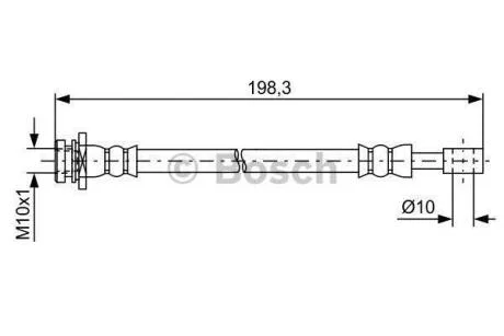 SUZUKI шланг гальмівний задн. SX4 06- (диск) BOSCH 1 987 481 630
