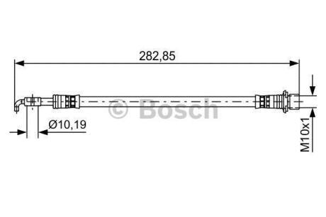 Шланг гальм. задн. TOYOTA YARIS -11 BOSCH 1 987 481 643