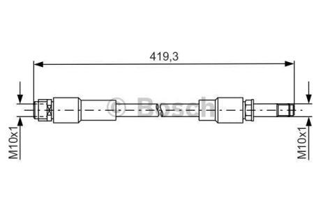 Гальмівний шланг задн. W176, W246, C117 BOSCH 1 987 481 674