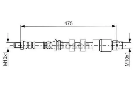 Гальмівний шланг BMW X1 xDrive E84 \'\'F BOSCH 1 987 481 678