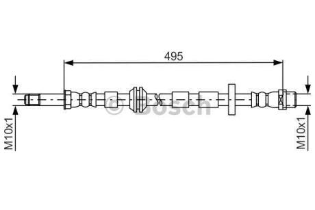 Гальмівний шланг AUDI A8/S8 \'\'F \'\'10>> BOSCH 1 987 481 692