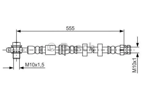 Шланг гальм. передн. VW POLO 14- BOSCH 1 987 481 694
