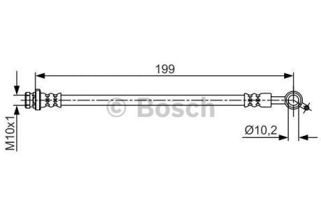 NISSAN гальм.шланг задн. прав. JUKE 10- BOSCH 1 987 481 698