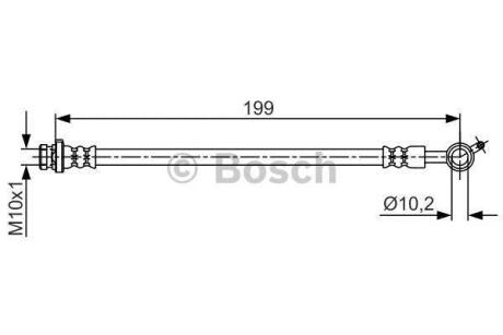 NISSAN гальм.шланг задн. лів. JUKE 10- BOSCH 1 987 481 699