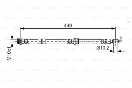 Шланг гальм. передн. MAZDA CX-7 BOSCH 1 987 481 722