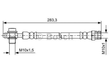 Гальмівний шланг AUDI/SEAT/VW Q3/Alhambra/Passat/Tiguan \'\'R \'\'1,4-3,6 \'\'07>> BOSCH 1 987 481 736
