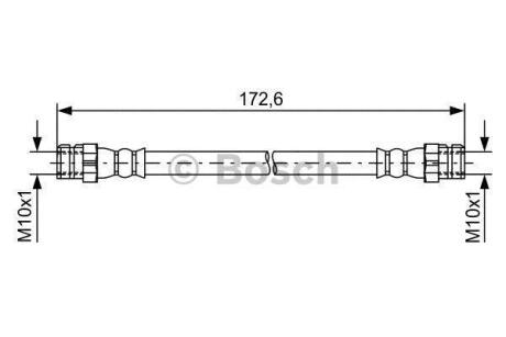 Шланг гальм. задн. VW UP -20 BOSCH 1 987 481 737