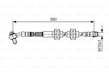 Шланг тормозной OPEL ASTRA J 11- BOSCH 1 987 481 A48
