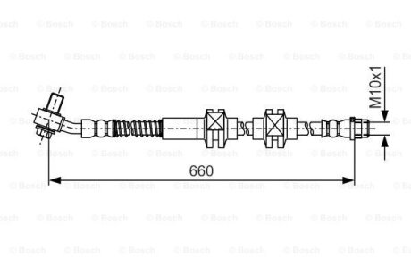 Шланг тормозной OPEL ASTRA J 11- BOSCH 1 987 481 A49
