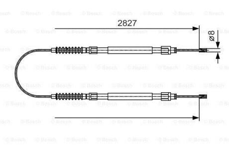 Трос центр. CITROEN JUMPER 94- BOSCH 1 987 482 006