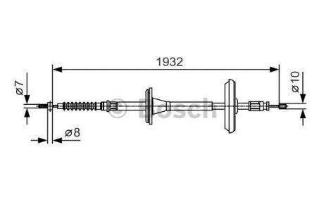 Трос гальм. центр SAAB 9-3 BOSCH 1 987 482 021