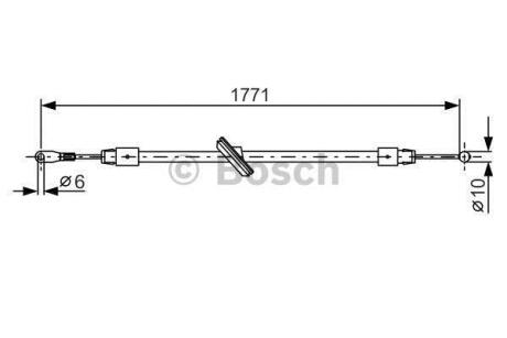 Шланг гальм. центр. VW Crafter 30-35 -12 BOSCH 1 987 482 030