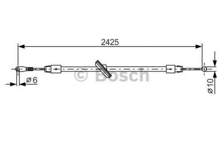 Шланг гальм. центр. VW Crafter 30-35 -12 BOSCH 1 987 482 031