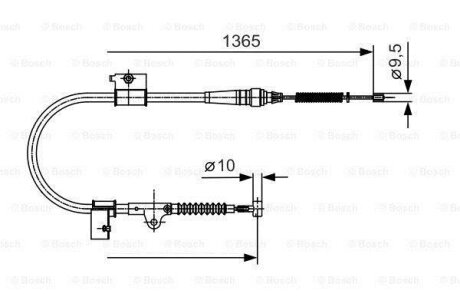 Трос приводу автомобільний BOSCH 1 987 482 048