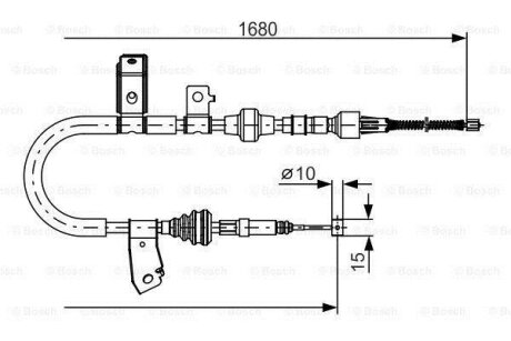 HONDA Трос ручного тормоза задн. лев. CR-V I 95- BOSCH 1 987 482 087