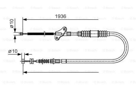 OPEL трос ручного гальма Frontera 92- BOSCH 1 987 482 110