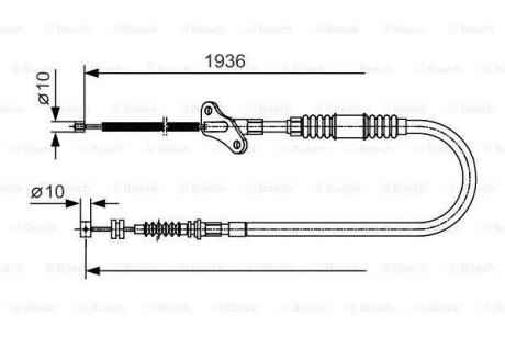 OPEL трос ручного гальма Frontera 92- BOSCH 1 987 482 111