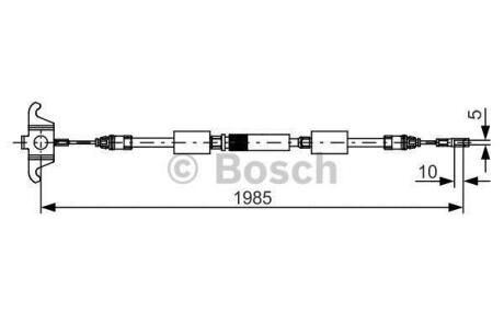 VOLVO трос ручн.гальма центр. XC90 03- BOSCH 1 987 482 128