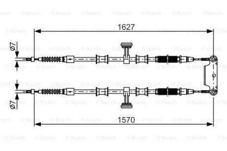 Шланг гальм. задн. FIAT CROMA -11 BOSCH 1 987 482 147