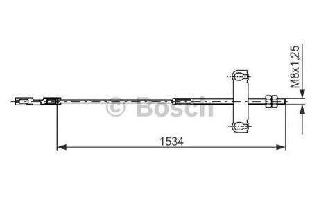FORD трос ручного гальма (центр.) Transit 00- BOSCH 1 987 482 195
