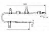 Трос стояночного гальма задн Прав (1610мм/1350мм) HYUNDAI GETZ 1.4/1.5D/1.6 09.02-12.10 BOSCH 1 987 482 224 (фото 1)