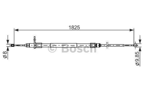 Трос, стояночная тормозная система BOSCH 1 987 482 254