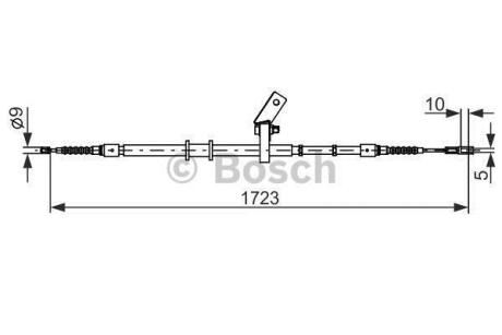 Трос гальмівний AUDI 80 \'\'L \'\'1.6-2.8 \'\'90-95 BOSCH 1 987 482 268
