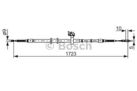 Трос гальмівний AUDI 80 \'\'R \'\'1.6-2.8 \'\'90-95 BOSCH 1 987 482 269