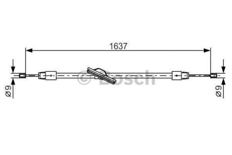 DB Трос ручного гальм. W204, S204, C207 BOSCH 1 987 482 330