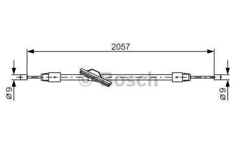 DB трос ручного гальма передн. W204 BOSCH 1 987 482 331