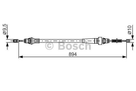 JEEP трос гальмівний лів. Cherokee 95- BOSCH 1 987 482 365