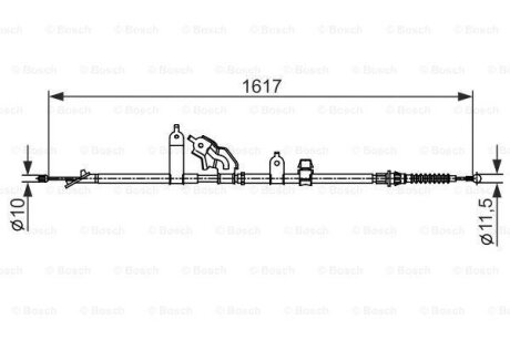 Трос зупиночних гальм BOSCH 1 987 482 441