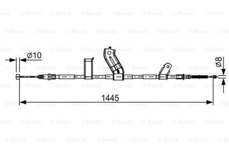 Трос гальм. прав. CHEVROLET SPARK 10- BOSCH 1 987 482 523