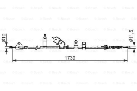 Трос зупиночних гальм BOSCH 1 987 482 566