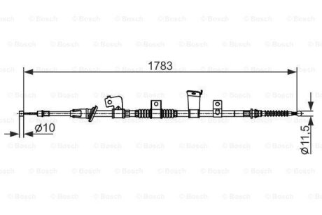 Трос зупиночних гальм BOSCH 1 987 482 571