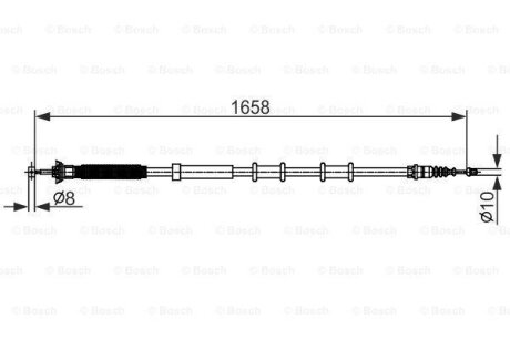 Трос зупиночних гальм BOSCH 1 987 482 581