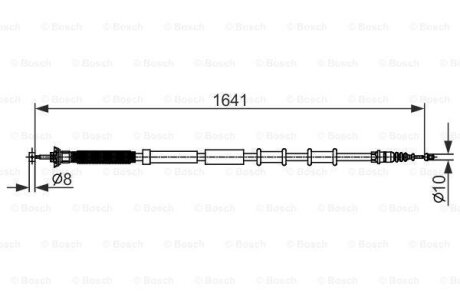 Трос зупиночних гальм BOSCH 1 987 482 582