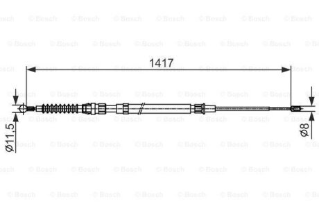 Трос зупиночних гальм BOSCH 1 987 482 583