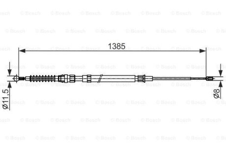 Трос зупиночних гальм BOSCH 1 987 482 584