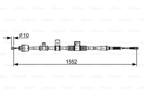 KIA трос ручн.гальма лів.Cerato 11/04 - BOSCH 1 987 482 620